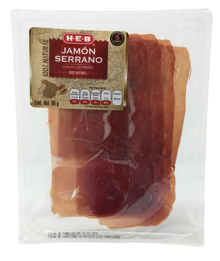 H-E-B · Jamón serrano natural (80 g)