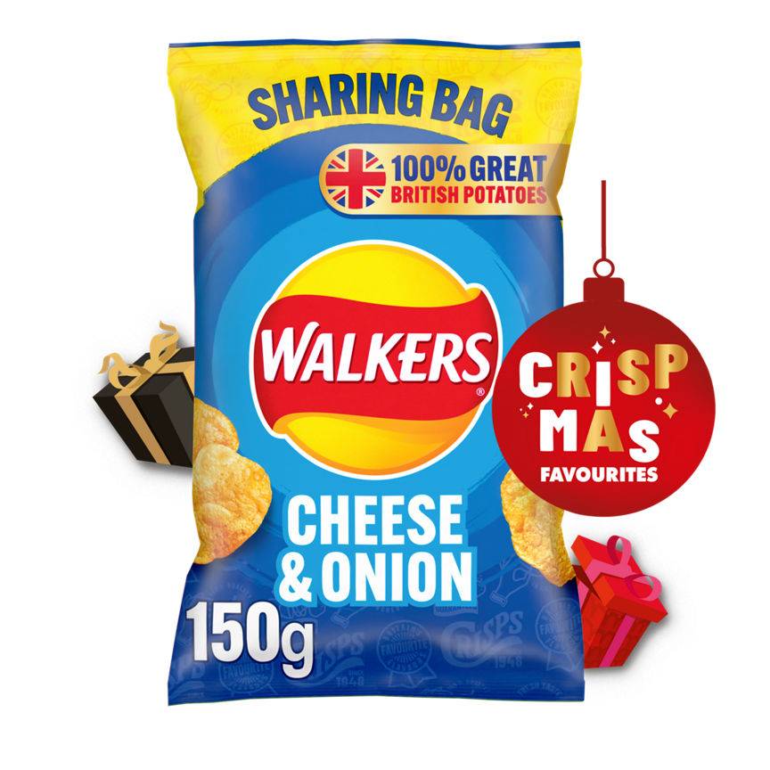 Walkers Cheese & Onion Sharing Crisps (150g)