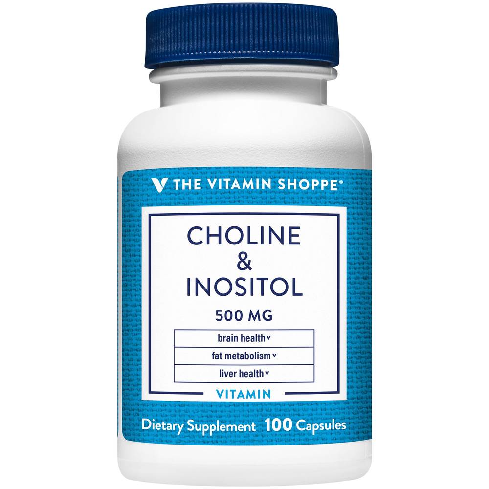 Choline & Inositol - Brain & Liver Health - 500 Mg (100 Capsules)