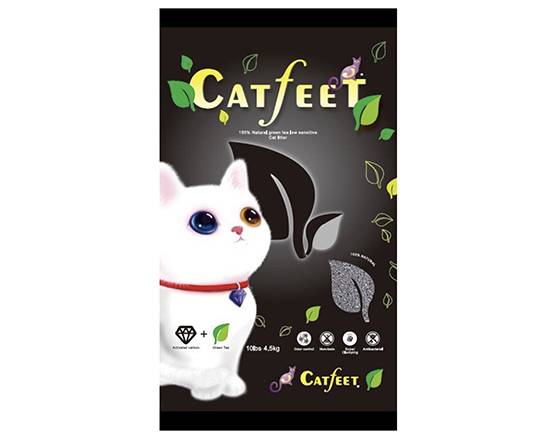 【Catfeet】黑鑽貓砂 活性碳+綠茶10lb#20628758