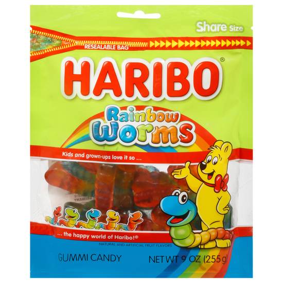 Haribo Share Size Rainbow Worms Gummi Candy