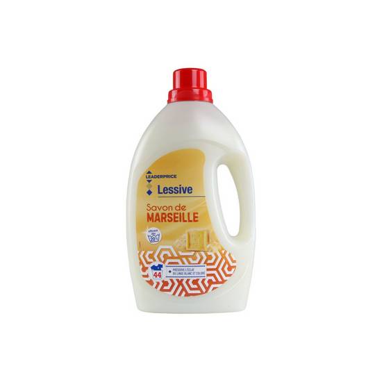 Lessive liquide Savon de Marseille Leader Price 2,20l