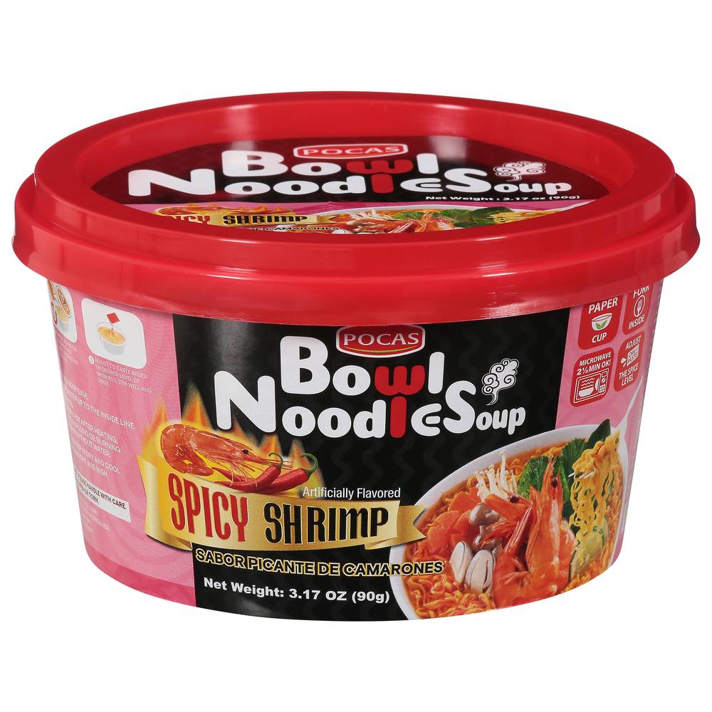 Pocas Spicy Shrimp Noodle Soup Bowl (3.3 oz)