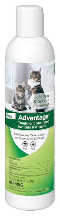Advantage Elanco Flea & Tick Treatment Shampoo for Cats & Kittens, 8 fl. oz.