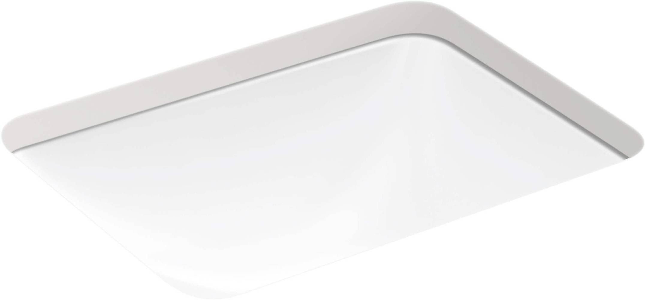 KOHLER Caxton Vitreous China Undermount Rectangular White Bathroom Sink (20.25-in x 15.69-in) | R20000-0