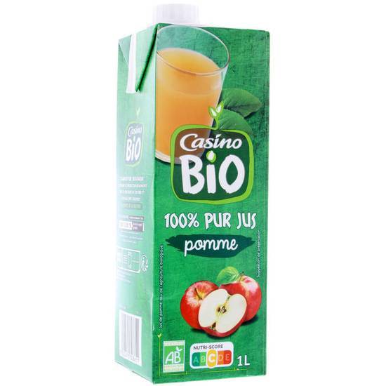 Casino Bio Jus de pomme - 100% pur jus - Biologique 1 L
