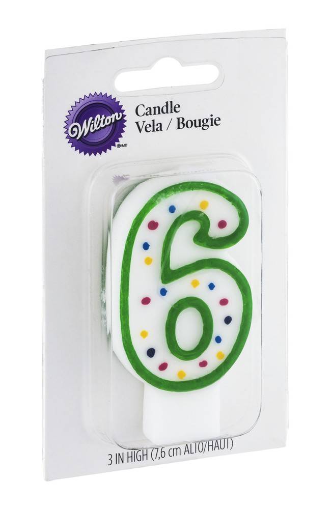 Wilton Number 6 Birthday Candle