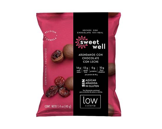 Bites Chocolate Sweetwell Arándano Bolsa 40 G