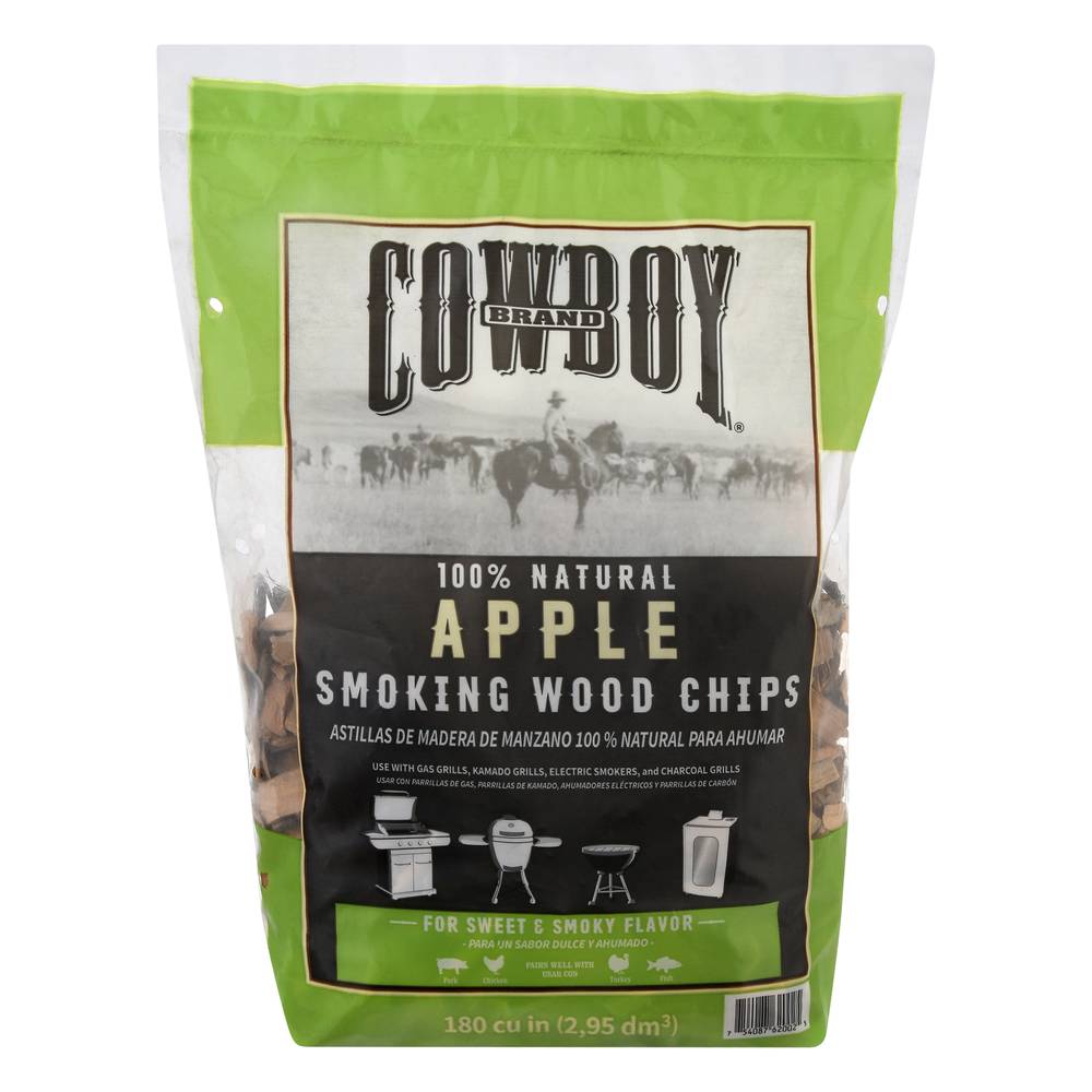 Cowboy 100% Natural Apple Smoking Wood Chips (1.7 lbs)