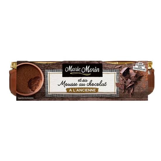 Mousse au chocolat à l'ancienne Marie Morin 2x100g