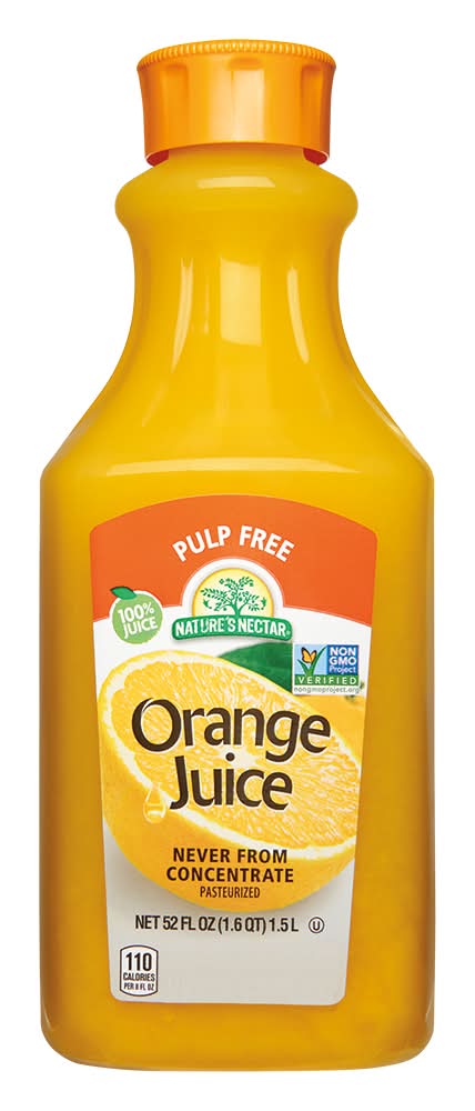 Nature's Nectar 100% Pulp Free Orange Juice (52 fl oz)