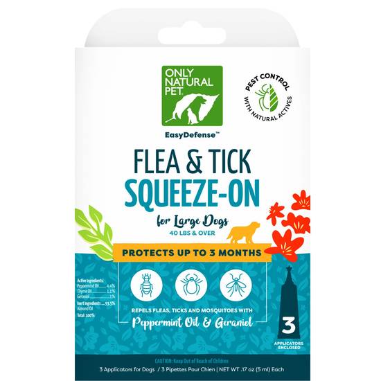 Only Natural Pet Easydefense Herbal Dog Flea Tick & Mosquito Treatment