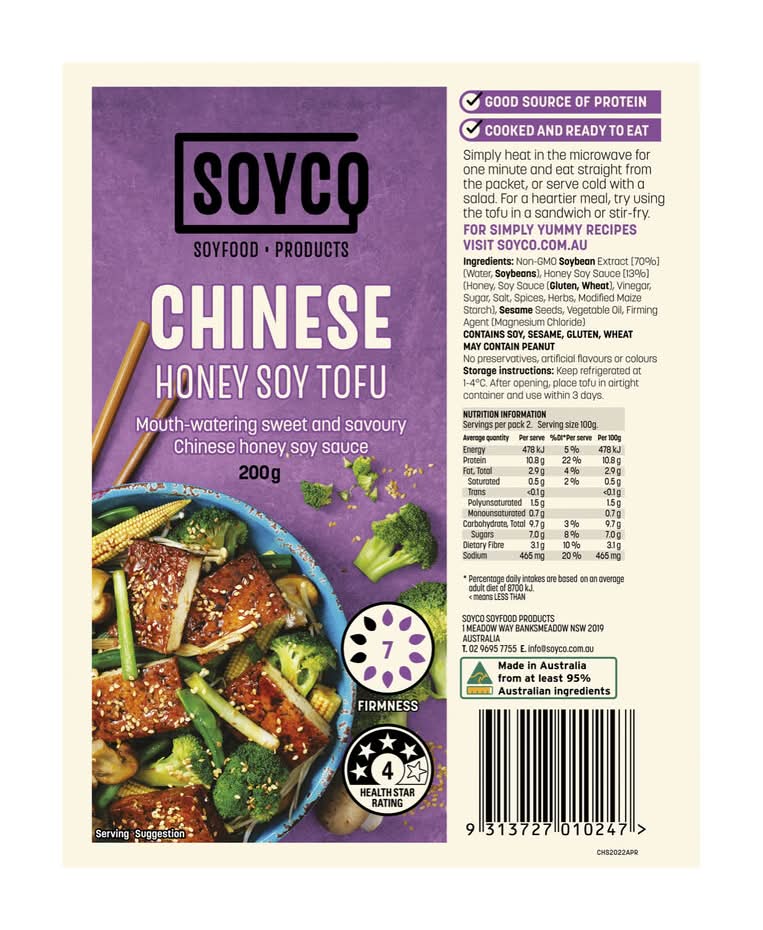 Soyco Chinese Honey Soy Tofu (200g)