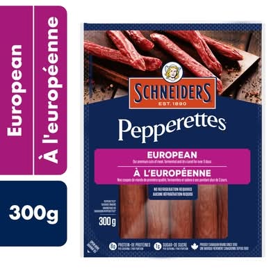 Schneiders bâtonnets de saucisse pepperettes - pepperettes sausage sticks (à l'européenne)