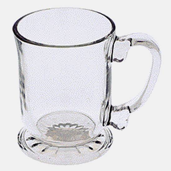 Dollarama Glass Coffee Mug with Thick Round Base (15.25 oz)
