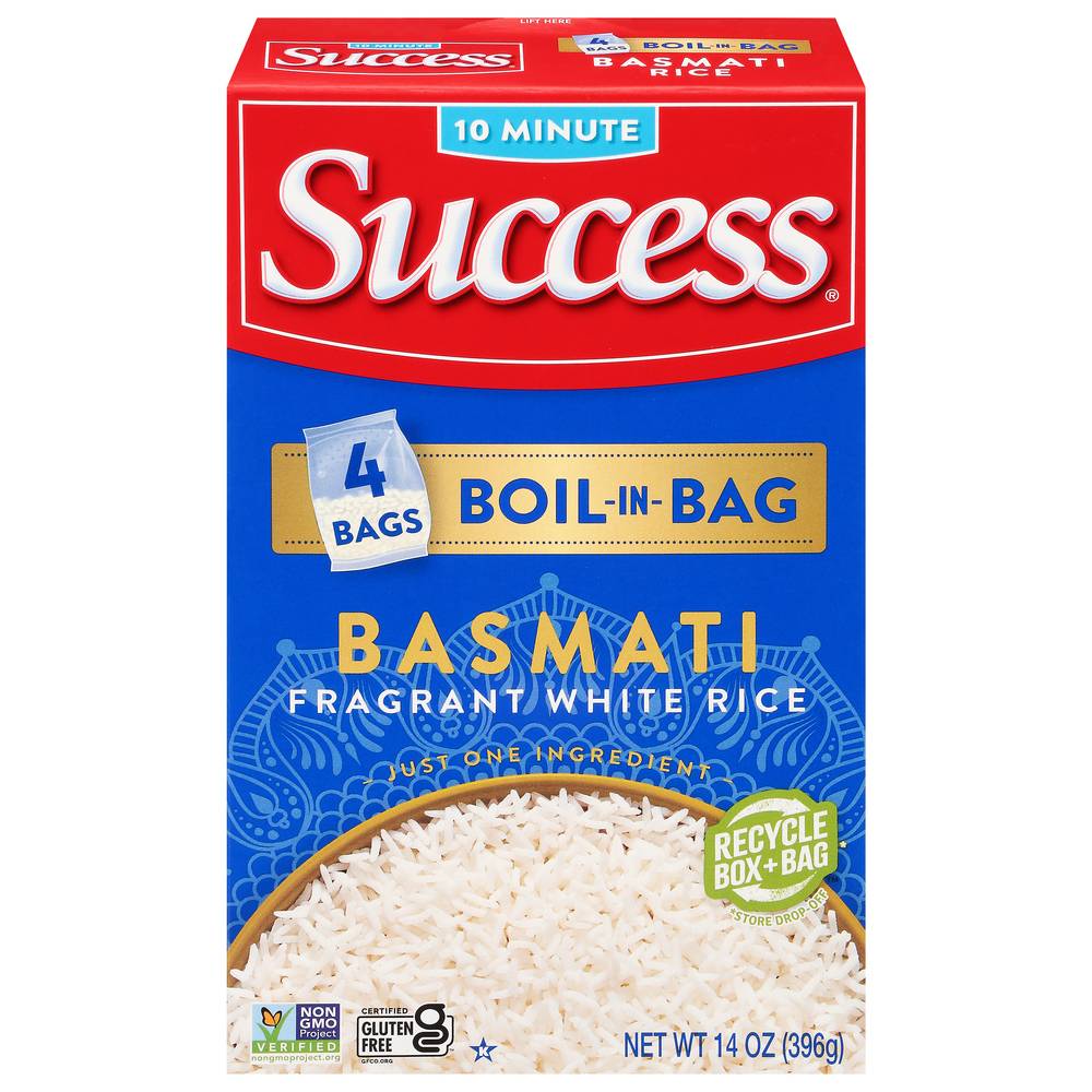 Success Boil-In-Bag Basmati Fragrant White Rice Gluten Free (14 oz)