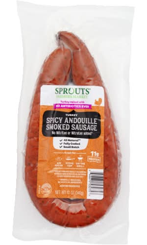 Sprouts Turkey Spicy Andouille Smoked Sausage Loop