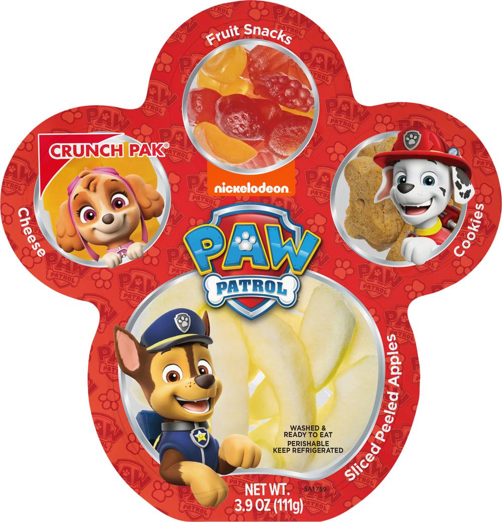 Paw Patrol Sliced Apples Cheese Fruit Snack and Cookies - 3.9 oz