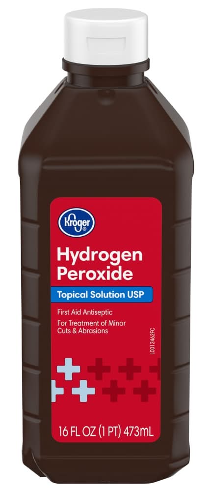 Kroger Hydrogen Peroxide Topical Solution Usp First Aid Antiseptic (16 fl oz)