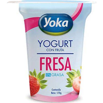 YOKA Yogurt Fresa 6oz Light 0% Grasa