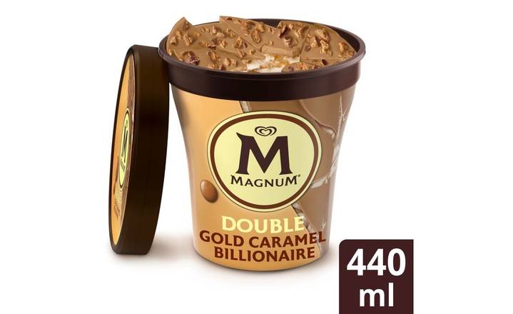 Magnum Double Gold Caramel Billionaire Ice Cream Tub 440ml (401262)