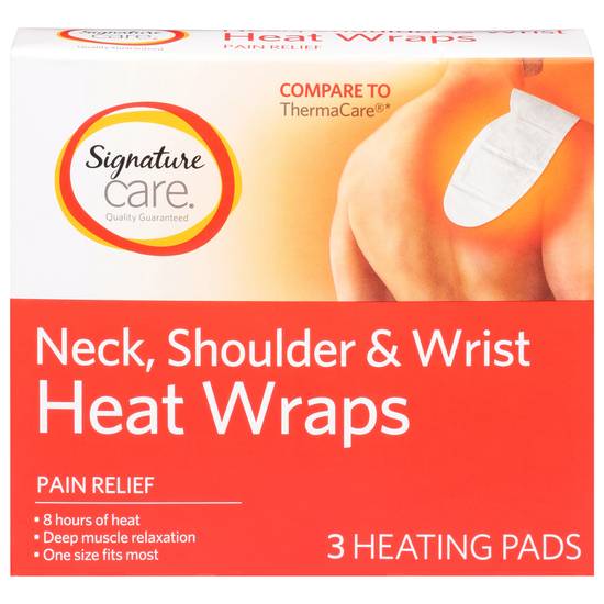 Signature Care Neck Shoulder & Wrist Heat Wraps (3 ct)