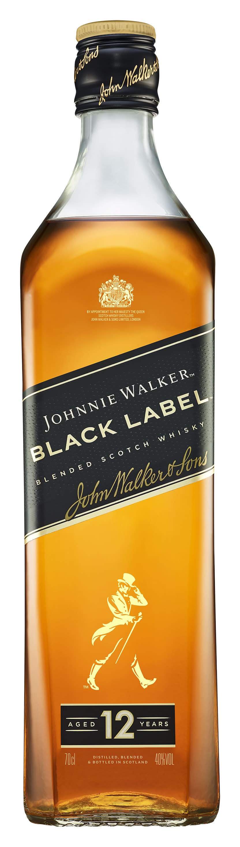 Johnnie Walker - Black label whisky écossais mélangé 12 ans d'âge (700ml)