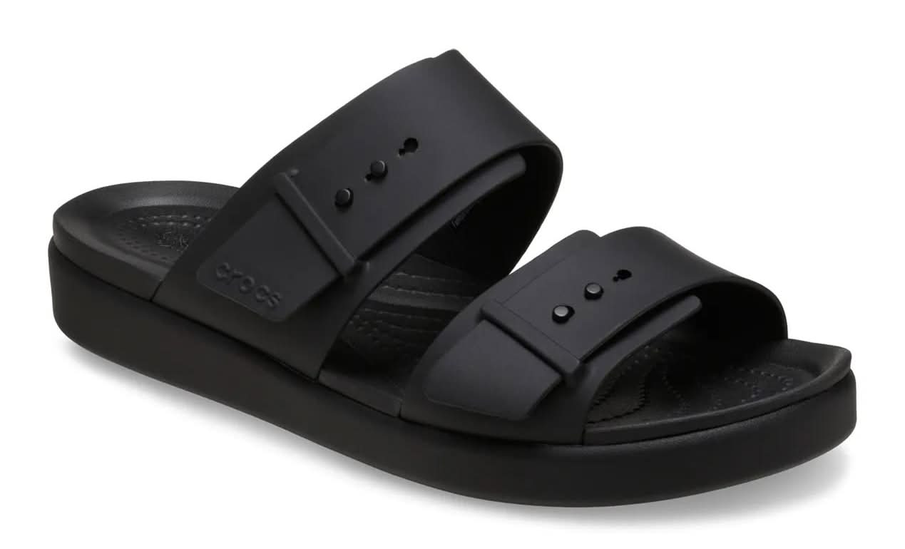 Crocs Brooklyn Low Wedge Sandal - Women's (Black Medium - 7)