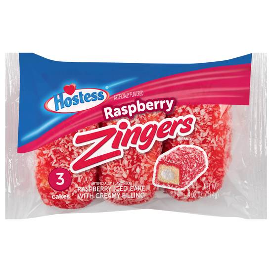 Hostess Raspberry Artificially Flavored Zingers (3 ct)