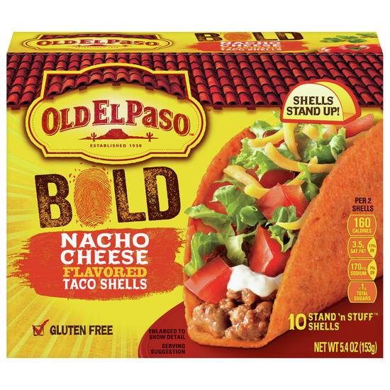 Old El Paso Bold Nacho Cheese Flavored Taco Shells