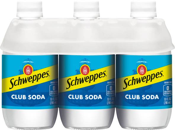 Schweppes Club Soda (6 ct, 10 fl oz)