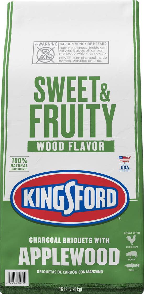 Kingsford Sweet & Fruity Wood Flavor Charcoal Briquets With Applewood