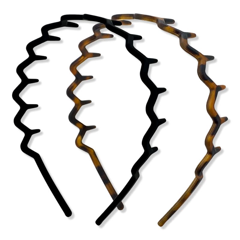 Kitsch Zigzag Headbands Set 2 ct