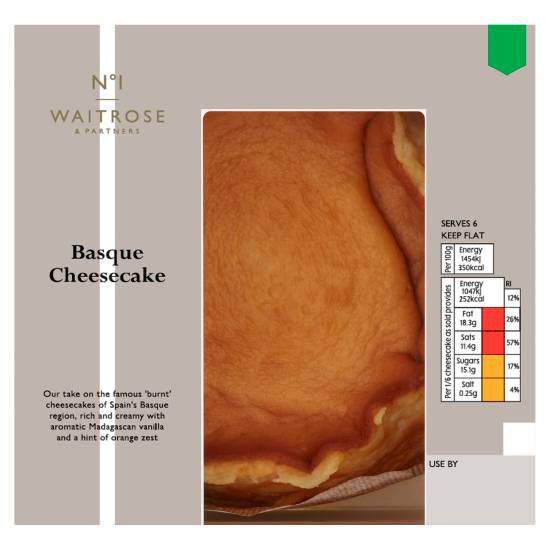 Waitrose No1 Basque Cheesecake