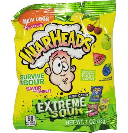 Warheads Hard Candy, Extreme Sour, Assorted Flavors