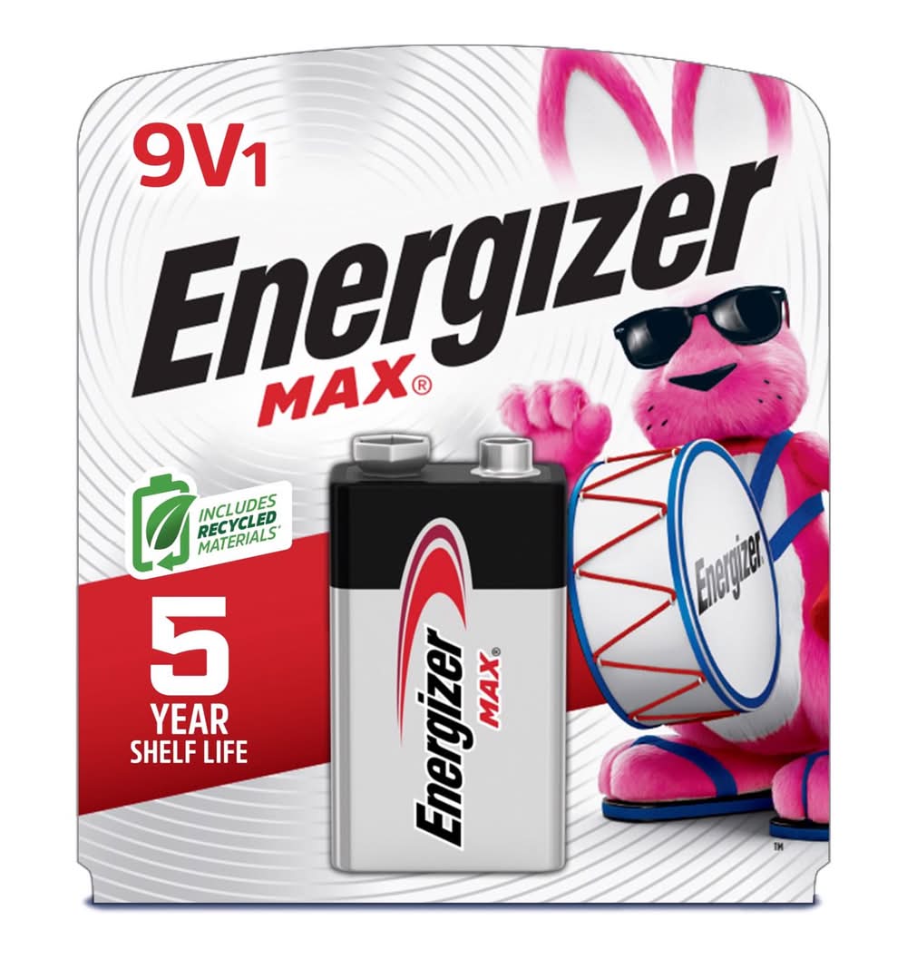 Energizer Max 9-Volt Alkaline Batteries 1 Pk Carded