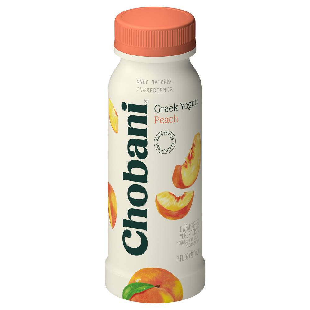 Chobani Low-Fat Greek Peach Yogurt Drink (7 fl oz)