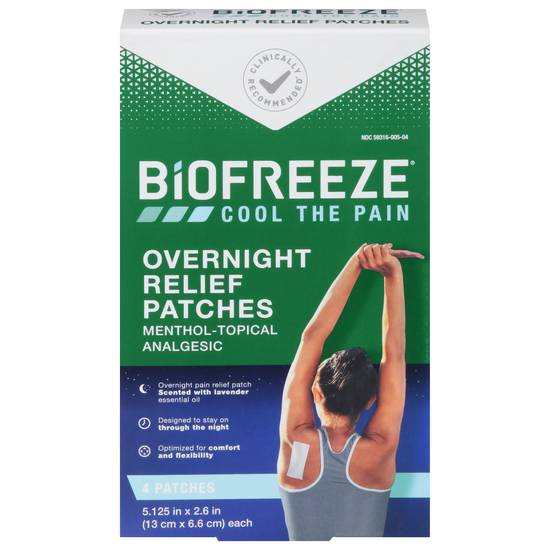 Biofreeze Overnight Relief Patches (4 ct)