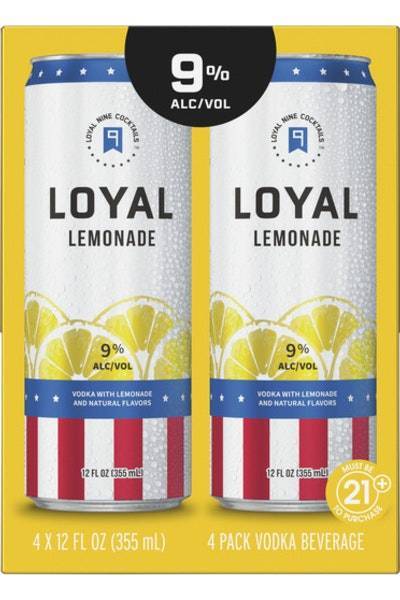 Loyal 9 Lemonade Vodka Cocktail (4x 12oz cans)