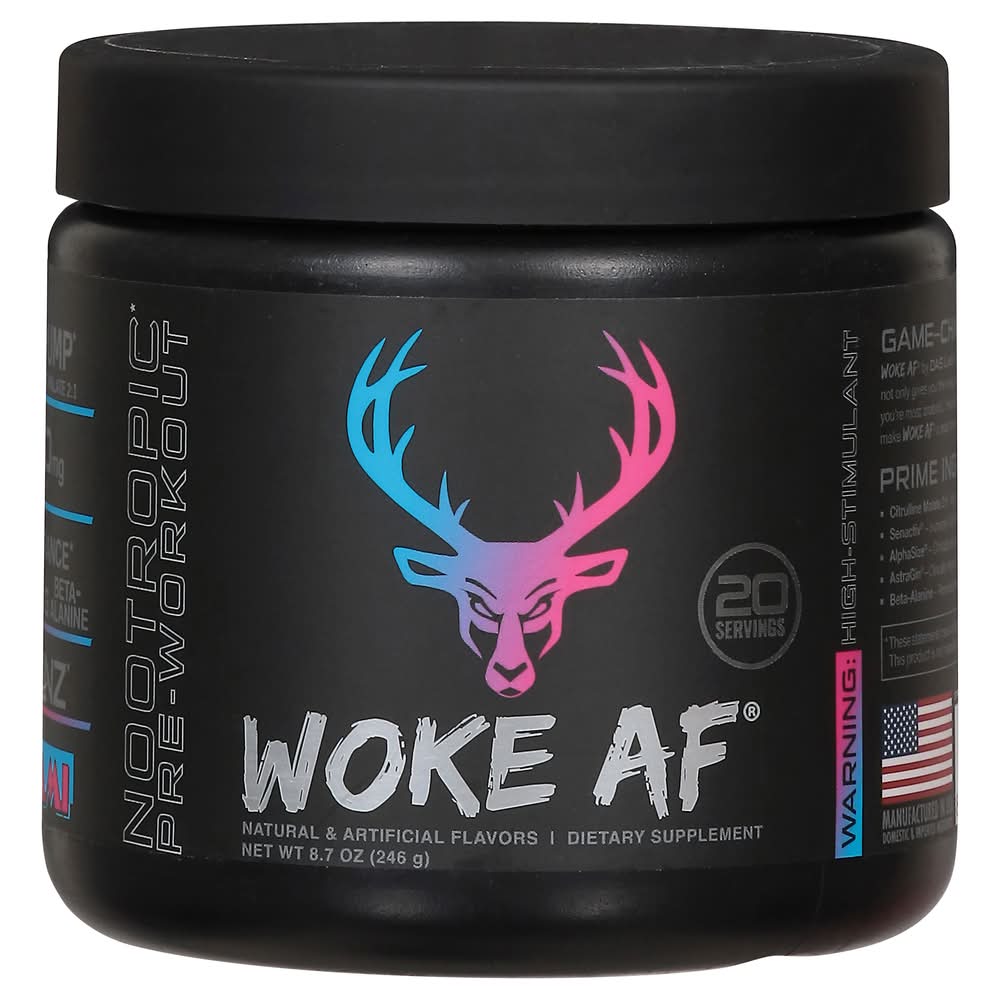Woke Af Nootropic Pre-Workout Dietary Supplement (8.7 oz)