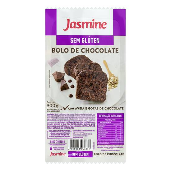 Jasmine bolo de gotas de chocolate e aveia (300g)