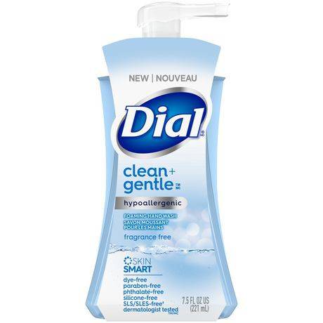 Dial Clean & Gentle Fragrance Free Foaming Hand Wash (221ml)