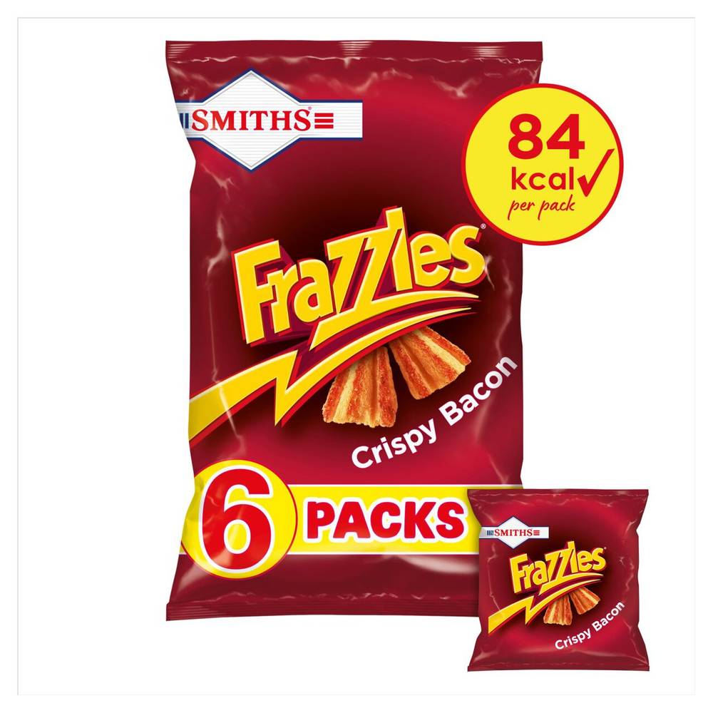 Smiths Frazzles Crispy Bacon Multipack Snacks (6 per pack)