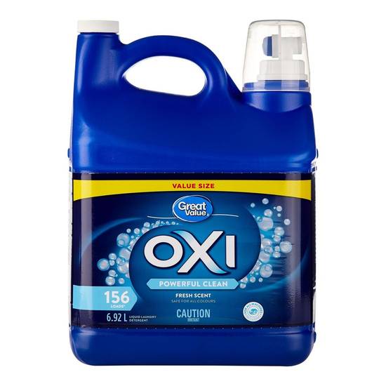 Great Value Oxi Powerful Clean Fresh Scent Liquid Laundry Detergent (6.92 L)