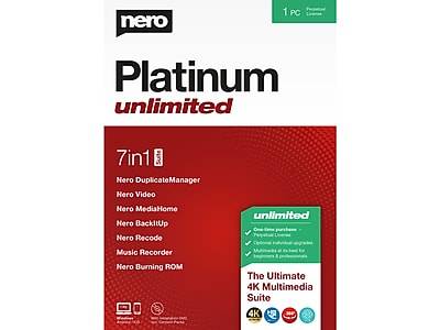 Nero Platinum Unlimited for 1 User, Windows, DVD (AMER-12200000/569)