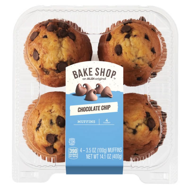 Bake Shop Bakery Muffins, Chocolate Chip (14.1 oz, 4 ct)