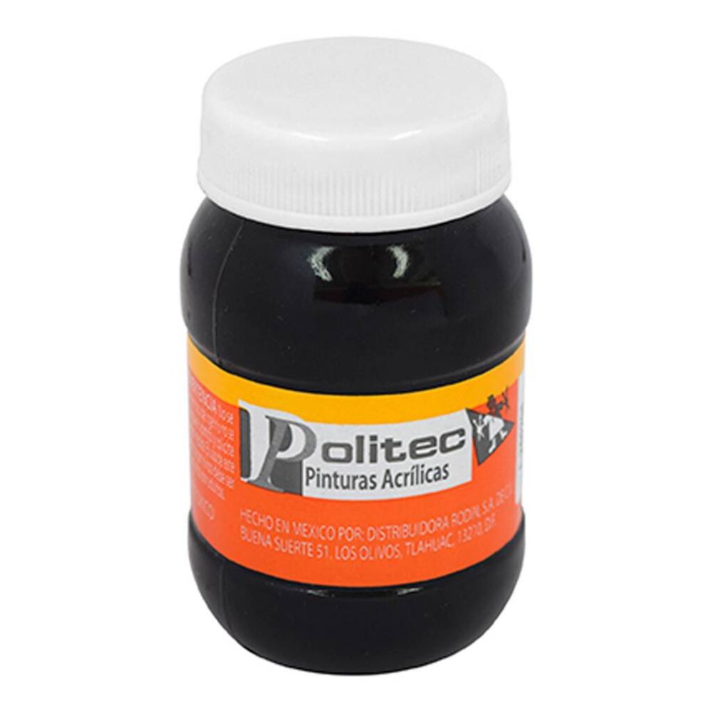 Politec pintura acrílica negro intenso 302 (frasco 100 ml)