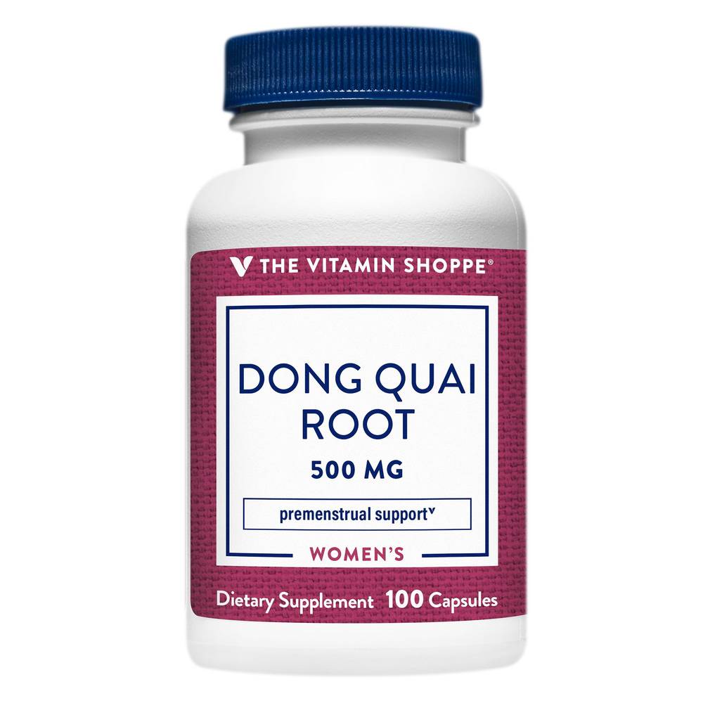 The Vitamin Shoppe Dong Quai Root Premenstrual Support Capsules (100 ct)