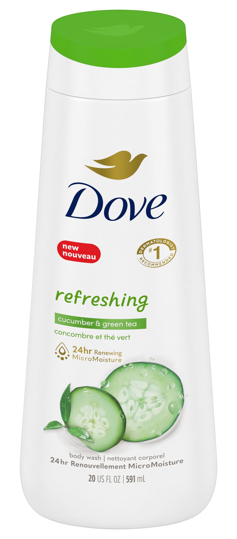 Dove Refreshing Body Wash, Cucumber & Green Tea (20 fl oz)