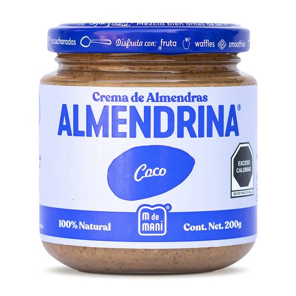 M de maní crema de almendras almendrina coco (frasco 200 g)